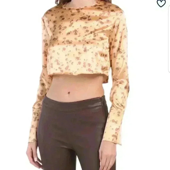ZARA Flower Print Skirt and Cropped Top Set - Picture 12 of 13